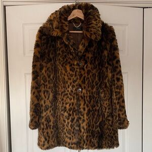 J. Crew Leopard Print Teddy Jacket
